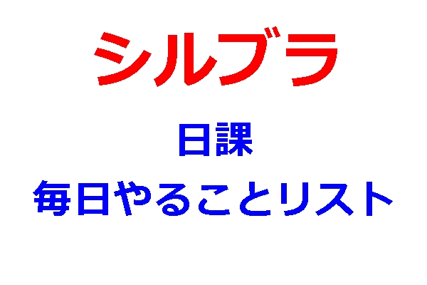 シルブラ　日課